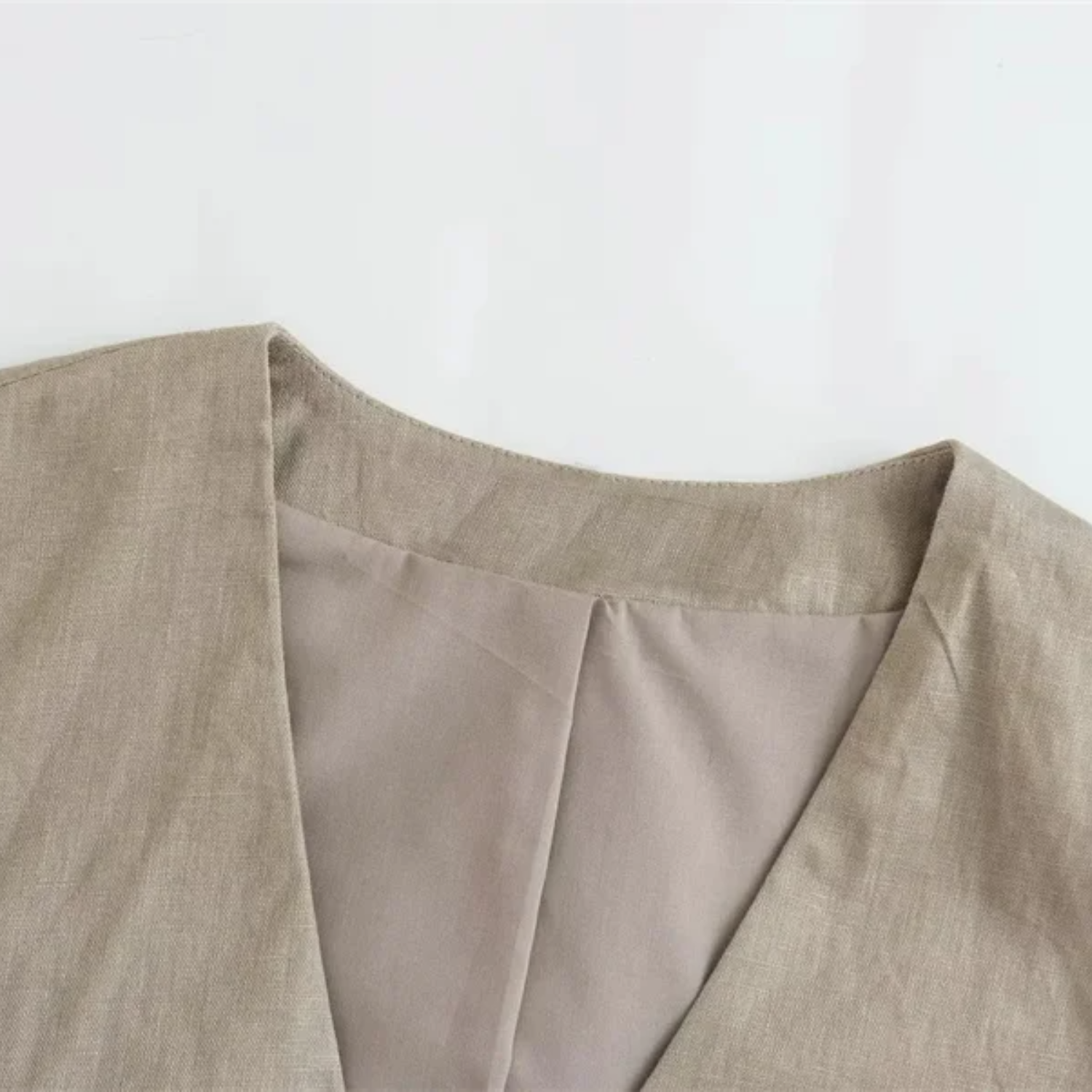Nova | Cropped Sleeveless Vest with Beading and Tie Detail