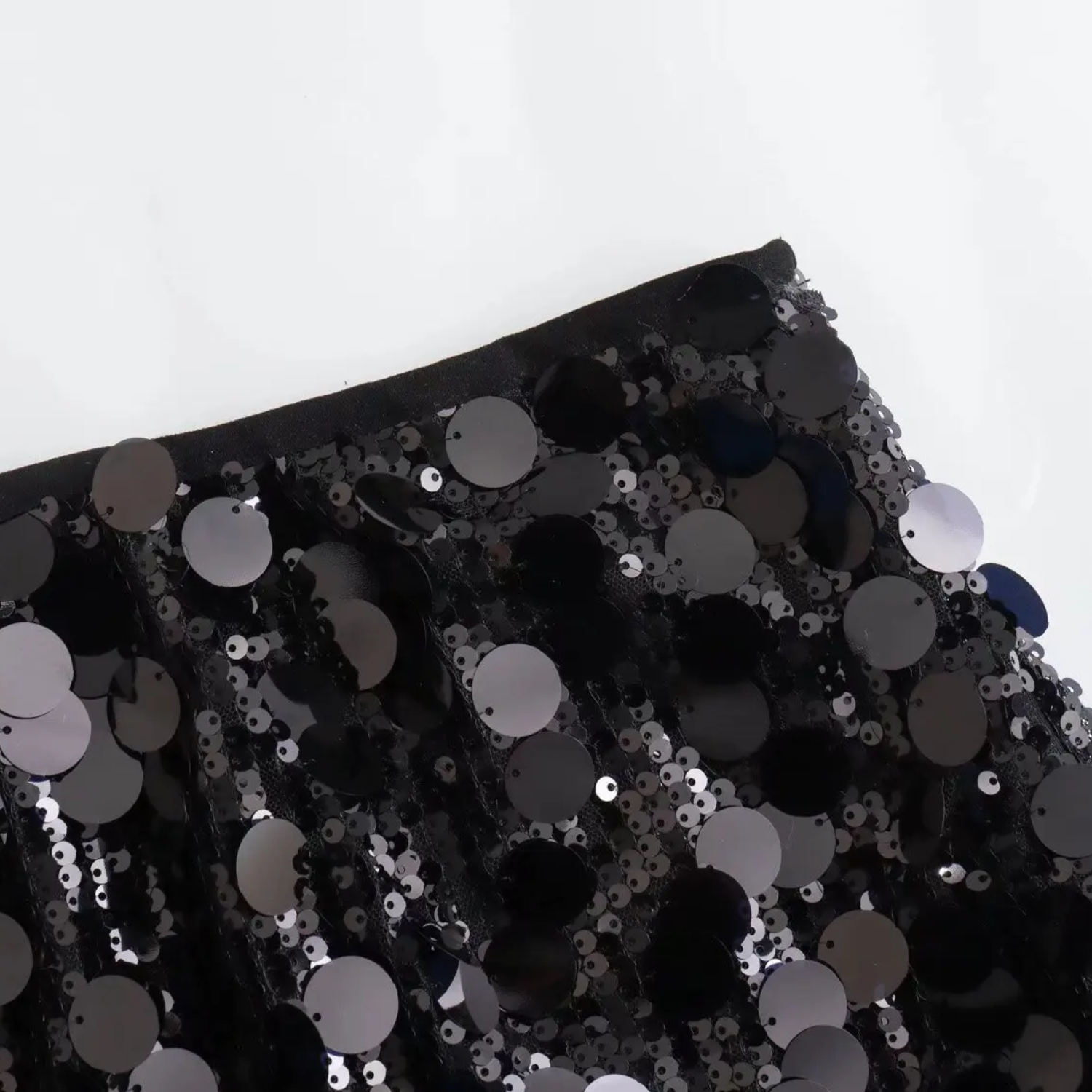 Zoe | Sequin High Waist Glitter Mini Skirt