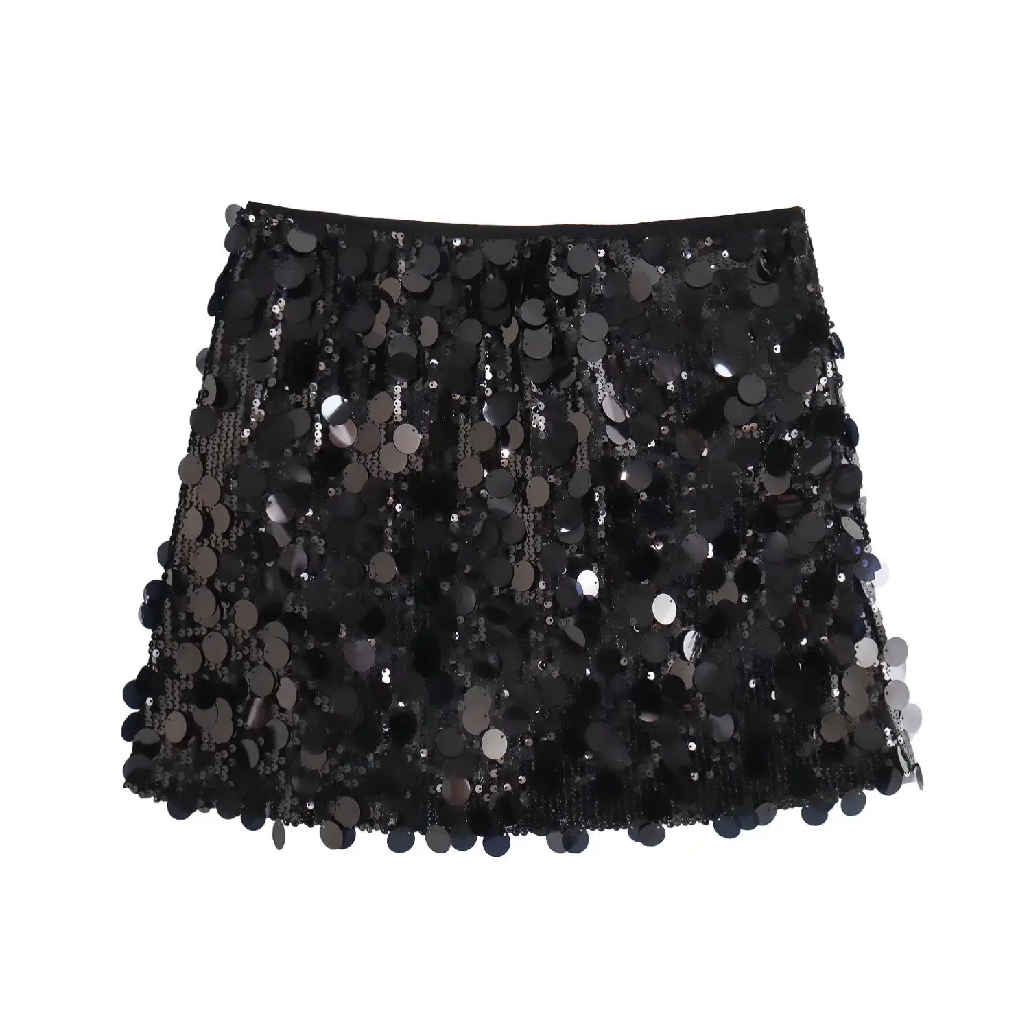 Zoe | Sequin High Waist Glitter Mini Skirt