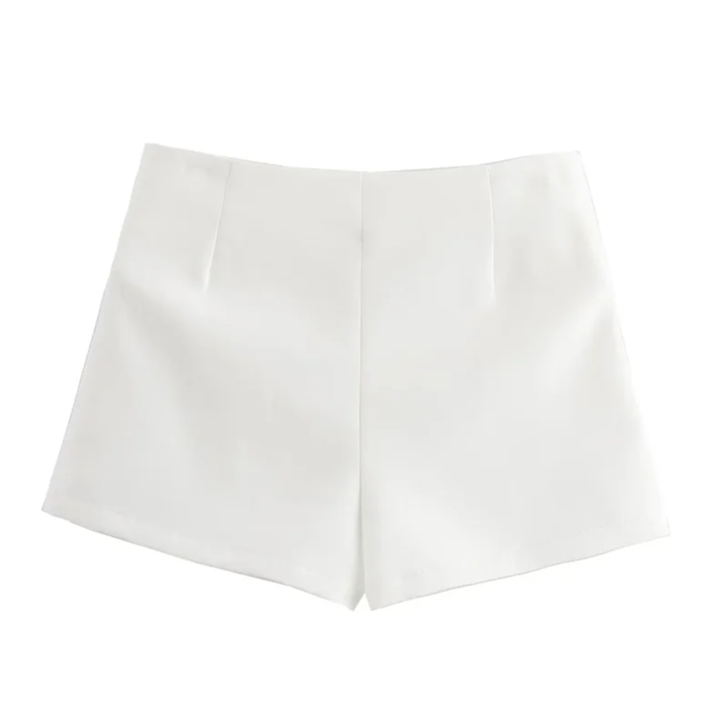 Lily | Pink and White Bow Skort with Slit High Waist