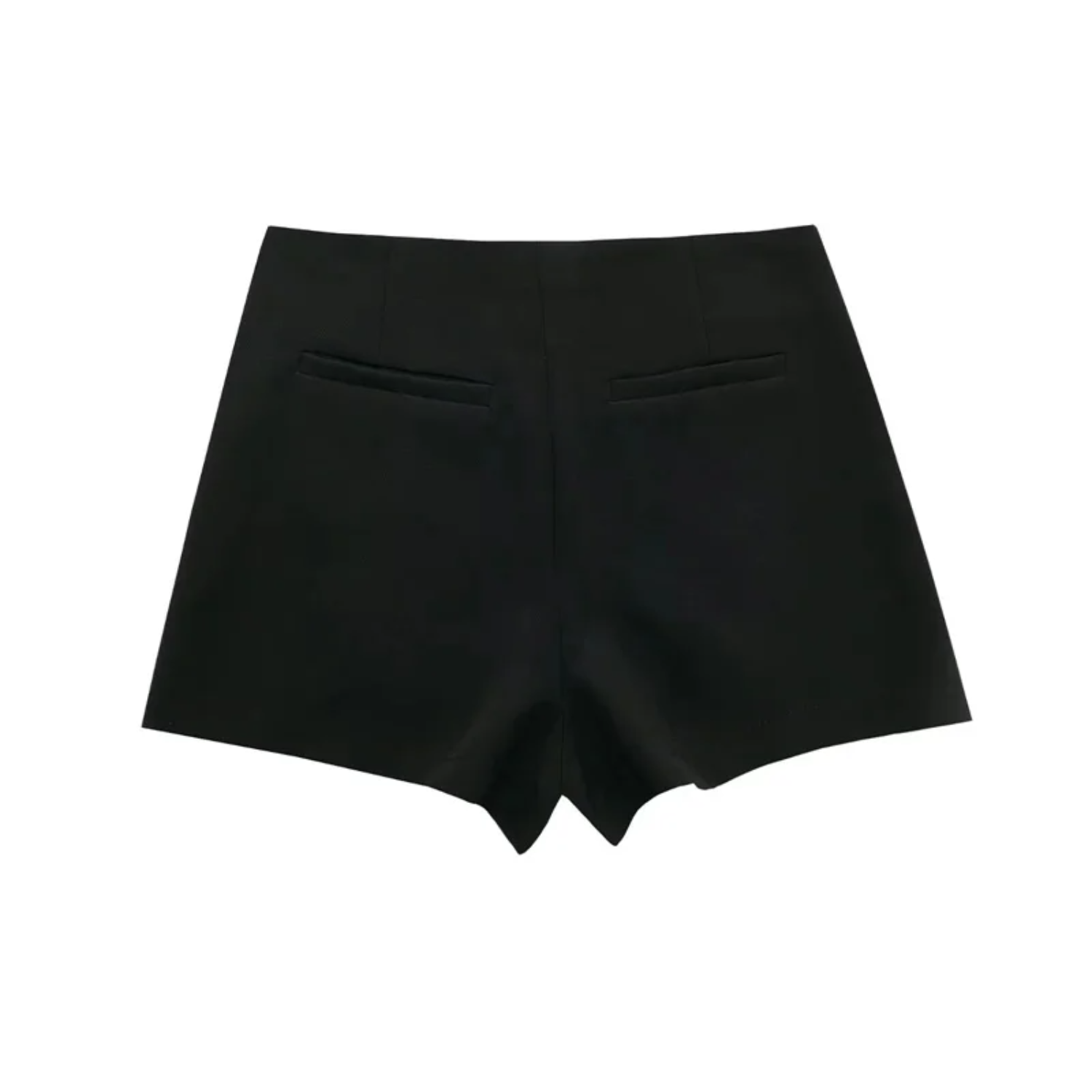 Ella | Asymmetric High Waist Black Mini Skirt Shorts