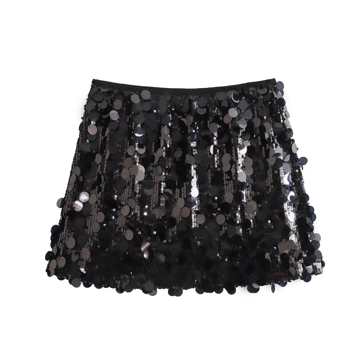 Zoe | Sequin High Waist Glitter Mini Skirt