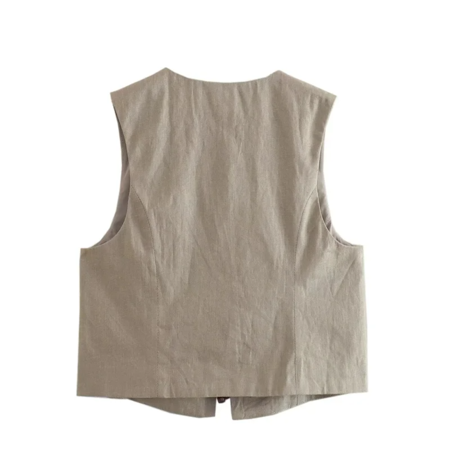 Nova | Cropped Sleeveless Vest with Beading and Tie Detail