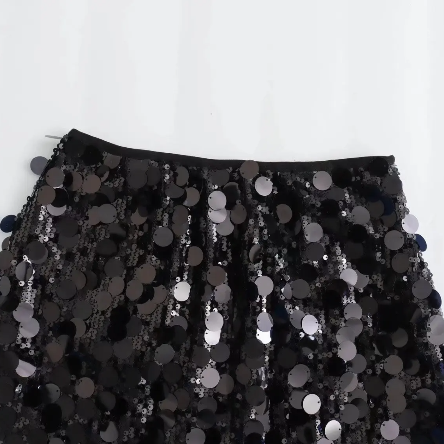 Zoe | Sequin High Waist Glitter Mini Skirt