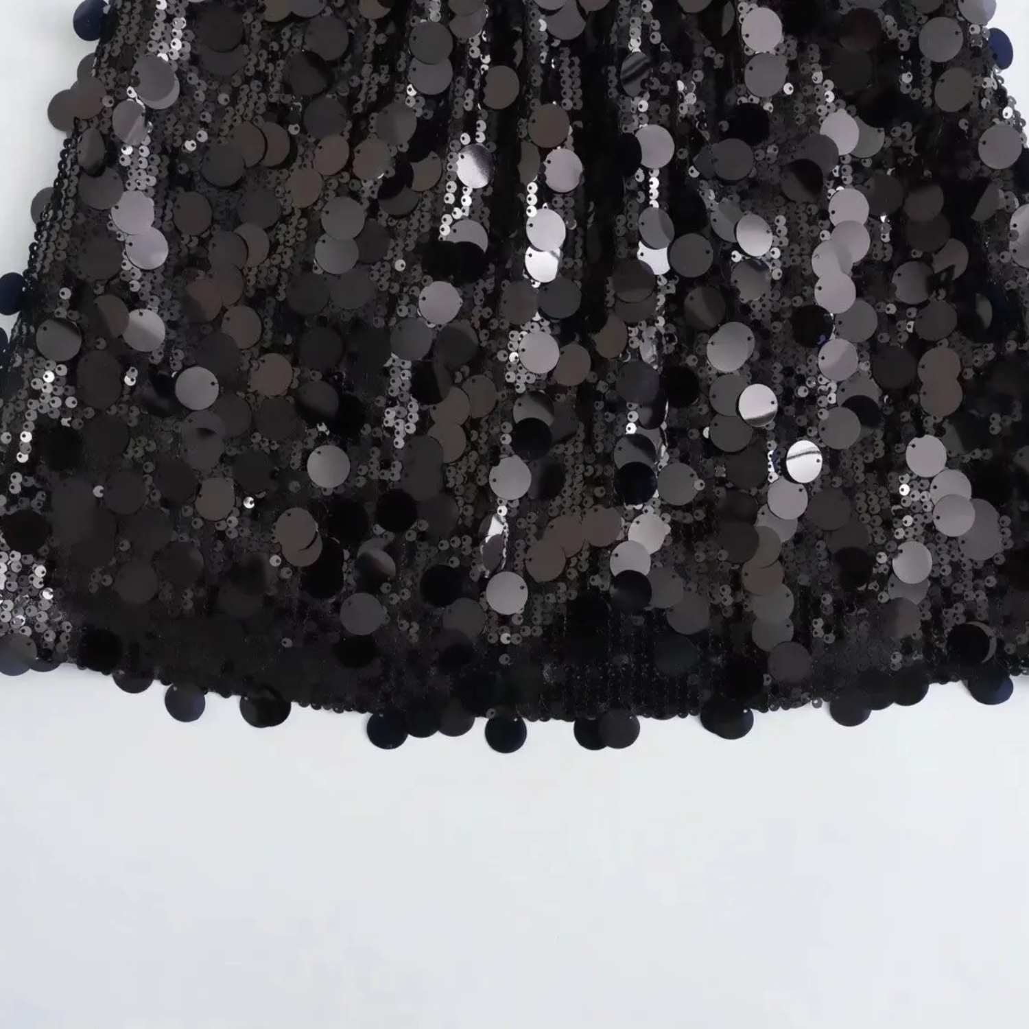 Zoe | Sequin High Waist Glitter Mini Skirt