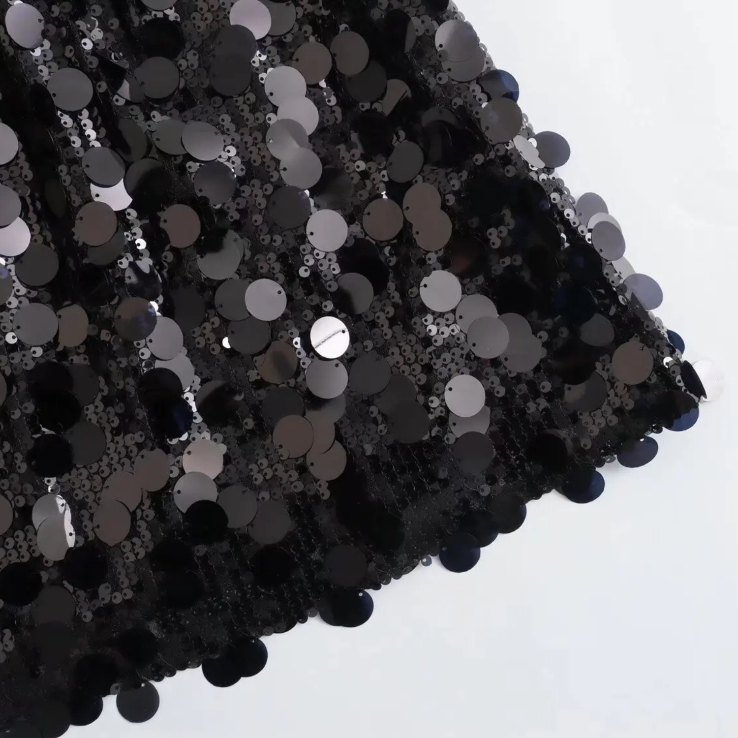 Zoe | Sequin High Waist Glitter Mini Skirt