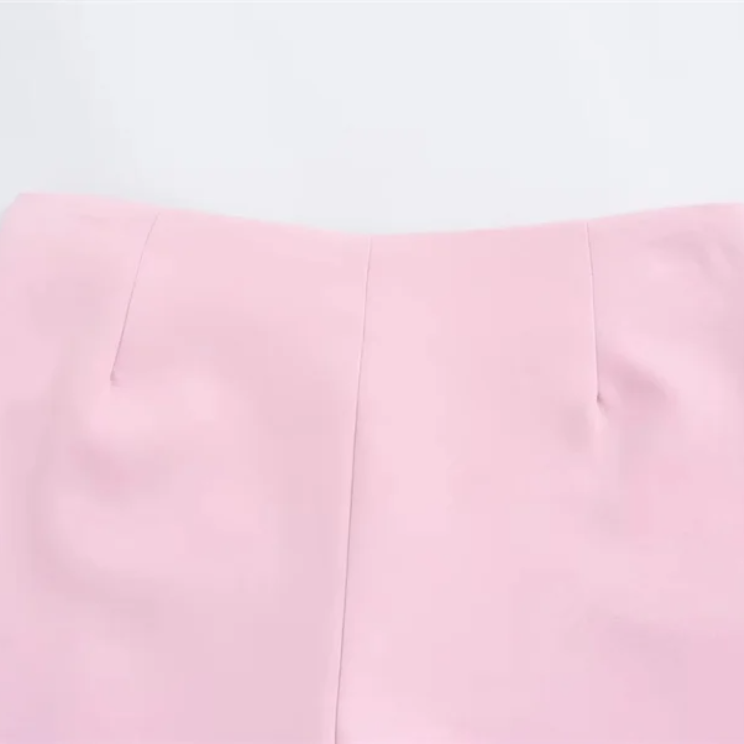 Lily | Pink and White Bow Skort with Slit High Waist