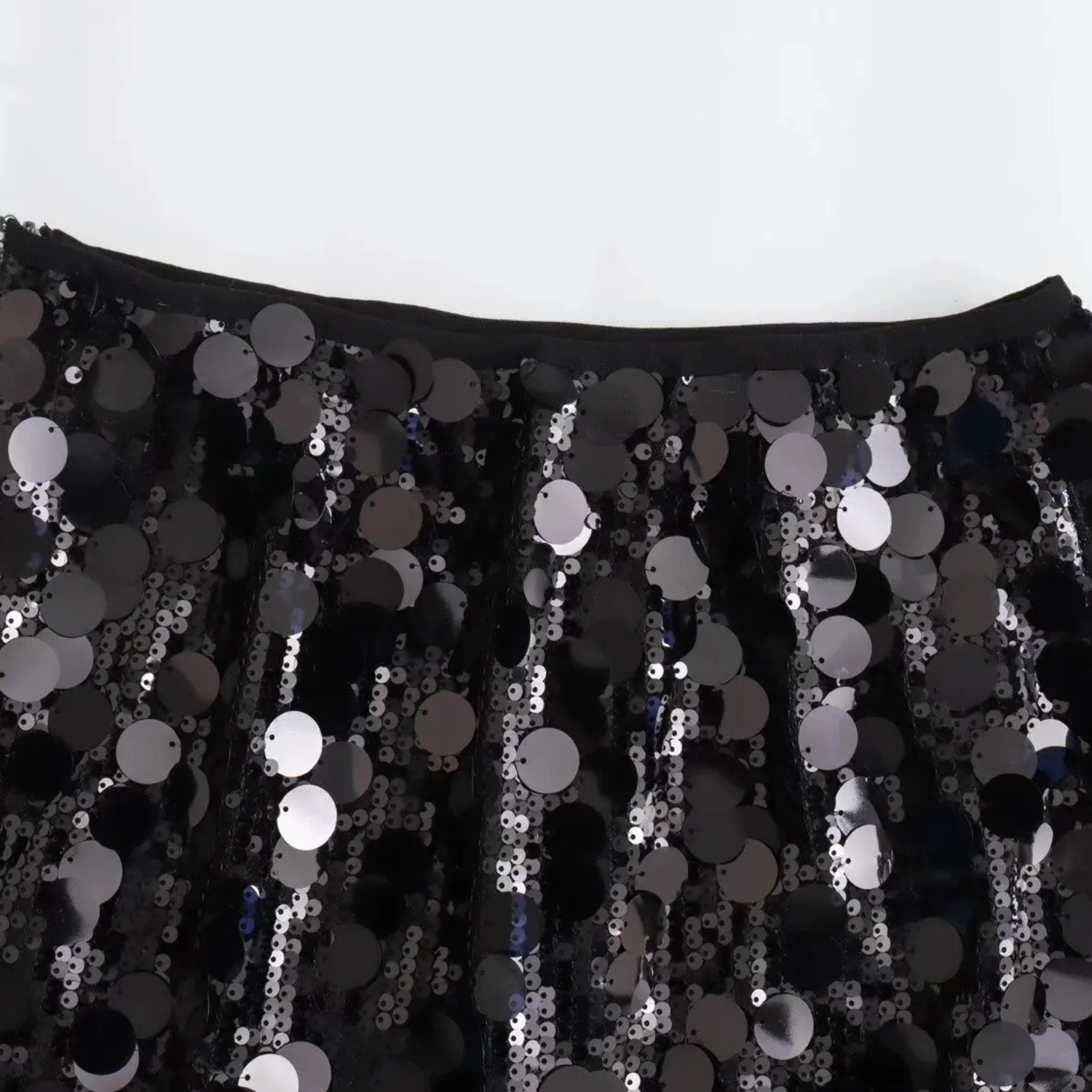 Zoe | Sequin High Waist Glitter Mini Skirt